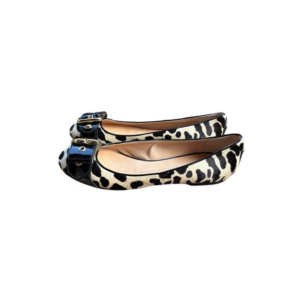 Giuseppe Zanotti Ponyhair Leopard Print Buckle Ballet Flat Loafers - 39.5 / 9.5 - Picture 4 of 10